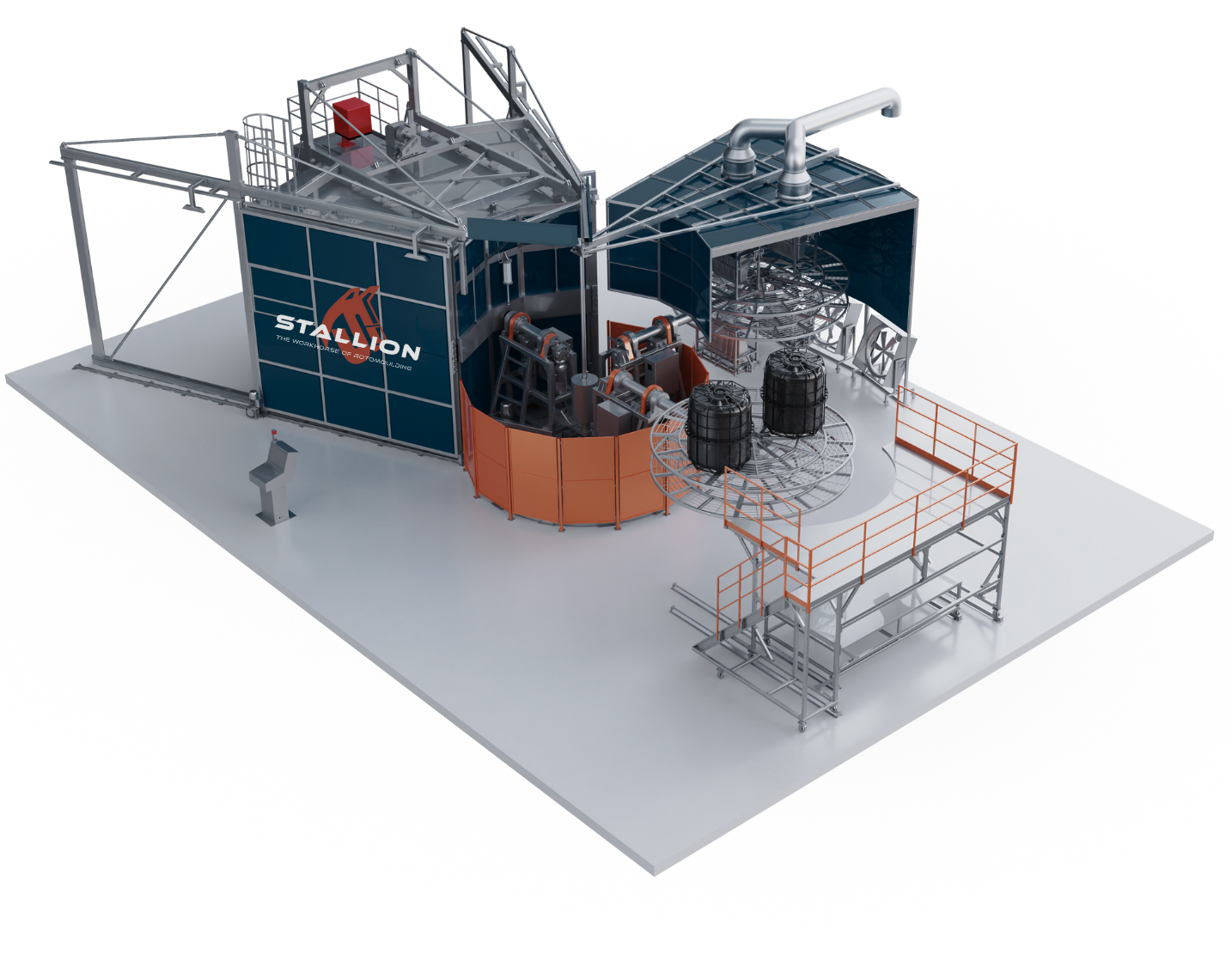 Stallion rotomoulding machine – carousel configuration